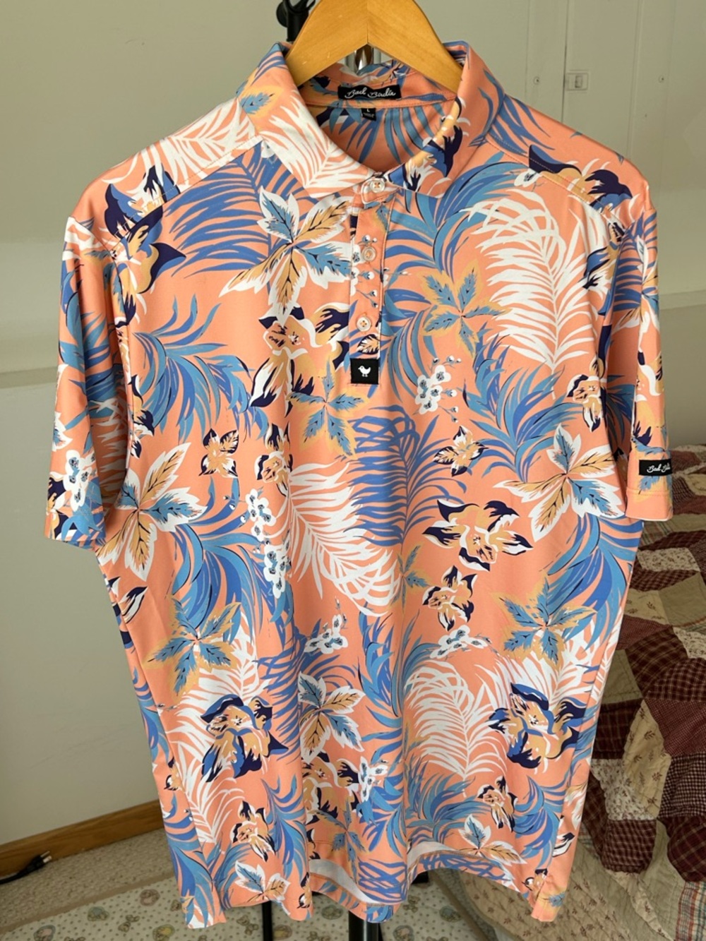 Bad Birdie Floral Polo Golf Shirt